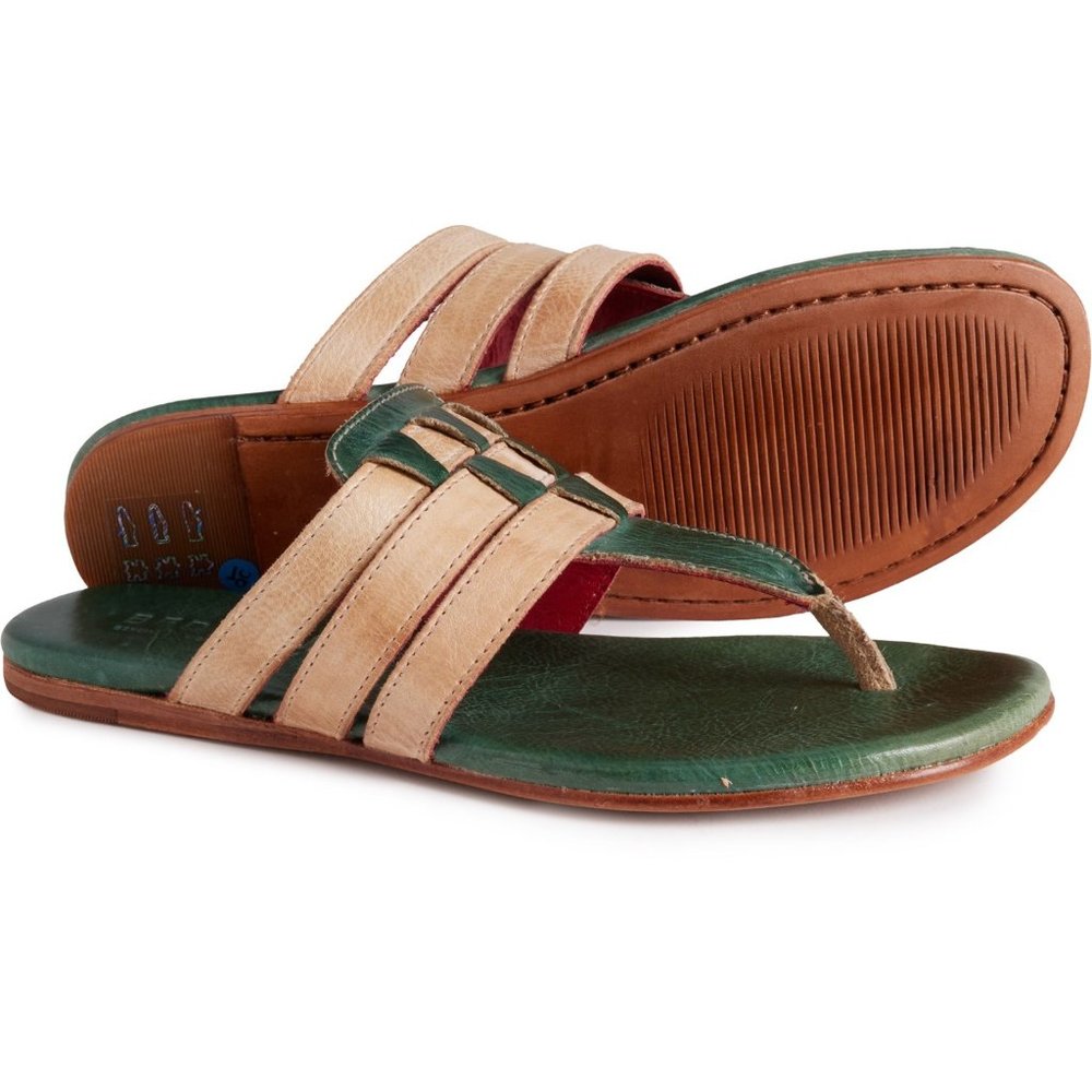 NEW Bed Stu Yoli Flip-Flops - Leather For Women  Ocean Blue 367sn - Picture 6 of 6